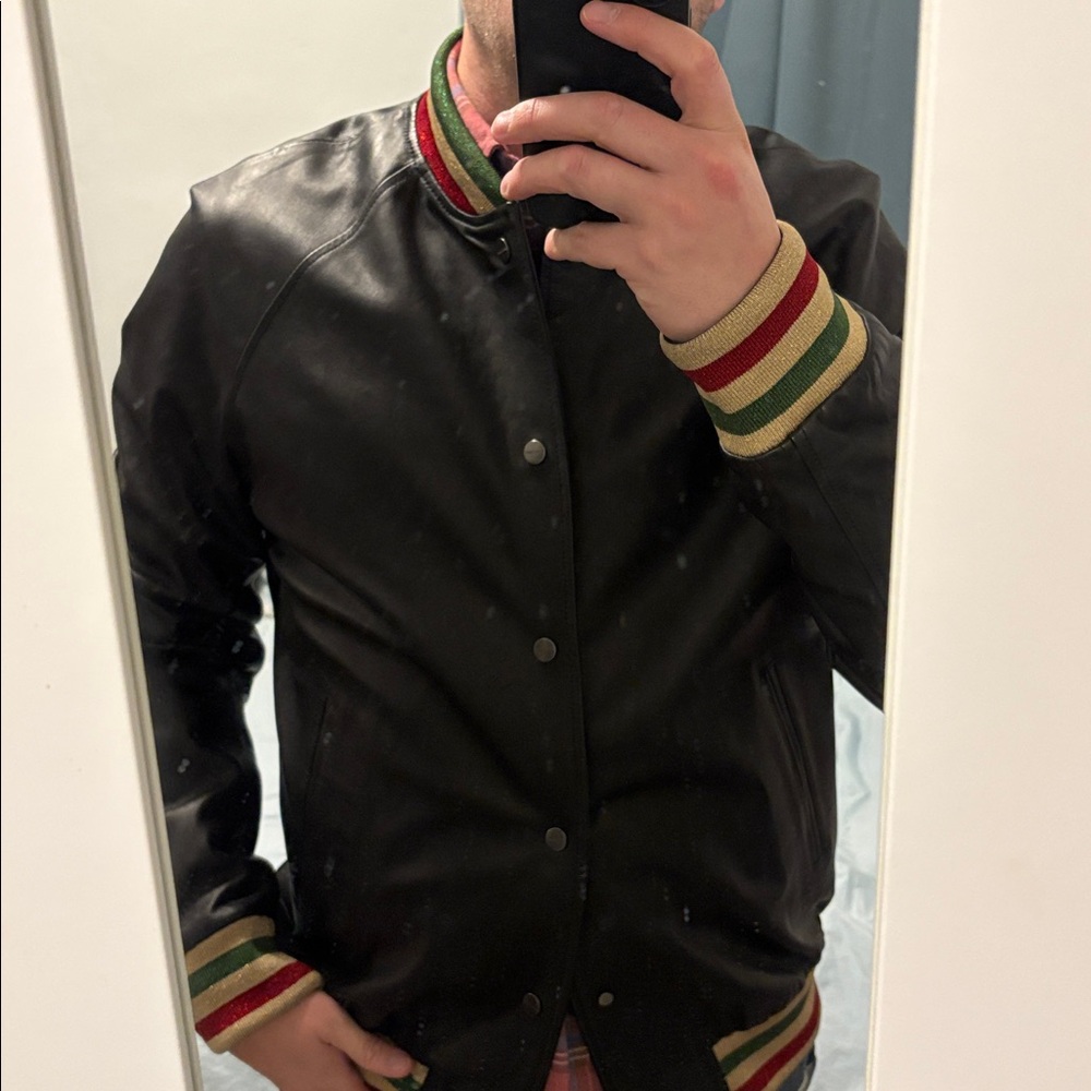 Palm Angels Italy Leather Bomber
